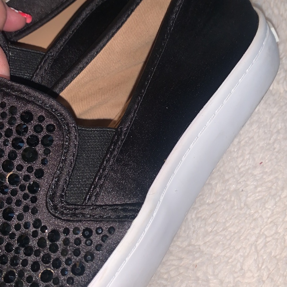 I.N.C. International Concepts Sammee Slip-On Sneakers 6 EUC Black Rhinestones - Picture 11 of 13